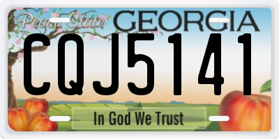 GA license plate CQJ5141