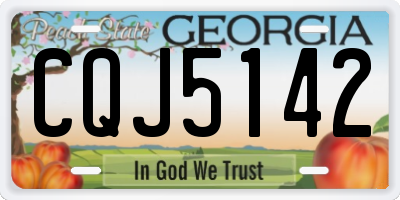 GA license plate CQJ5142