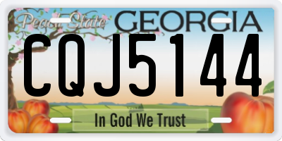 GA license plate CQJ5144
