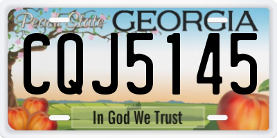 GA license plate CQJ5145