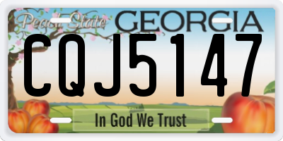 GA license plate CQJ5147