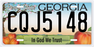 GA license plate CQJ5148