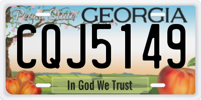 GA license plate CQJ5149