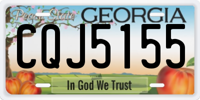 GA license plate CQJ5155