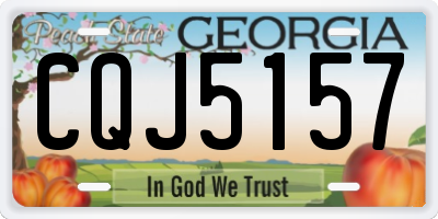 GA license plate CQJ5157