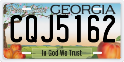 GA license plate CQJ5162
