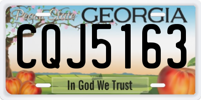 GA license plate CQJ5163
