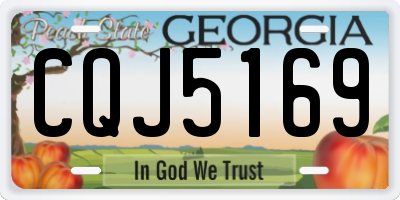GA license plate CQJ5169