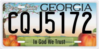 GA license plate CQJ5172