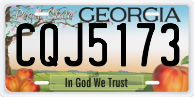 GA license plate CQJ5173