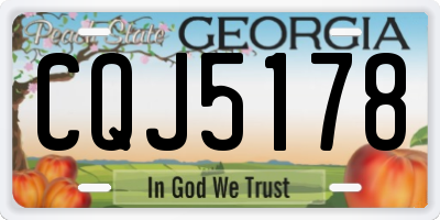 GA license plate CQJ5178