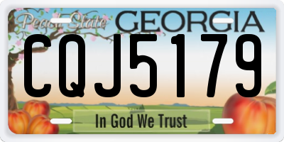 GA license plate CQJ5179