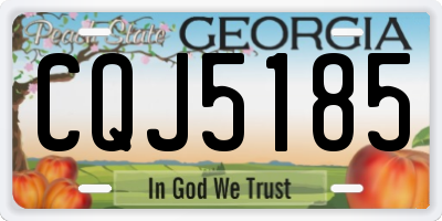 GA license plate CQJ5185
