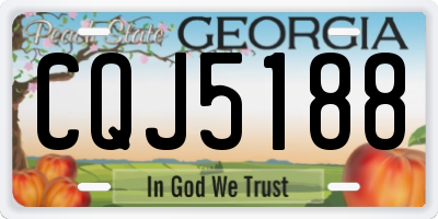 GA license plate CQJ5188