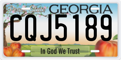 GA license plate CQJ5189