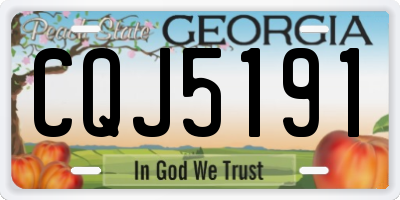 GA license plate CQJ5191