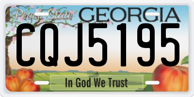 GA license plate CQJ5195
