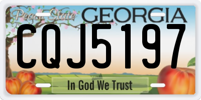GA license plate CQJ5197