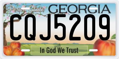 GA license plate CQJ5209