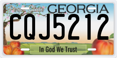 GA license plate CQJ5212