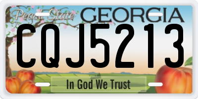 GA license plate CQJ5213