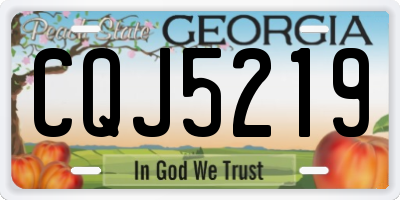 GA license plate CQJ5219