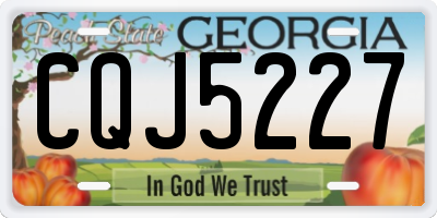 GA license plate CQJ5227