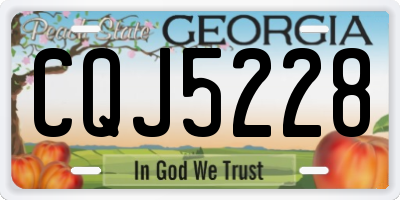 GA license plate CQJ5228