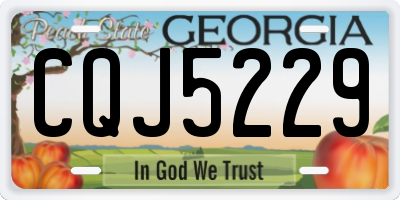 GA license plate CQJ5229