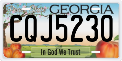 GA license plate CQJ5230