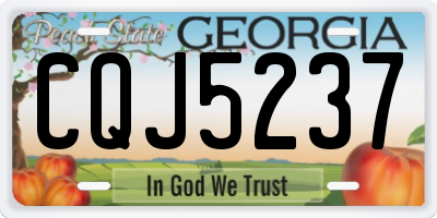 GA license plate CQJ5237