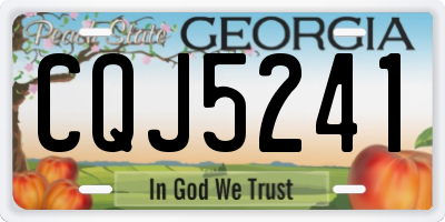 GA license plate CQJ5241