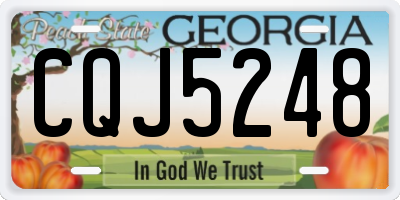 GA license plate CQJ5248