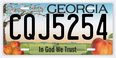 GA license plate CQJ5254