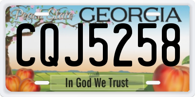 GA license plate CQJ5258