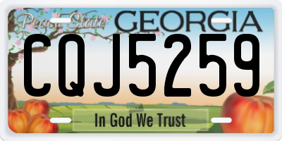 GA license plate CQJ5259