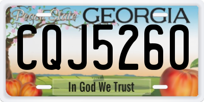 GA license plate CQJ5260