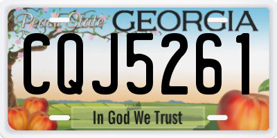 GA license plate CQJ5261