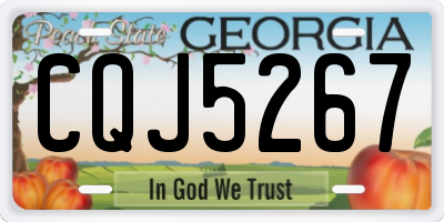 GA license plate CQJ5267