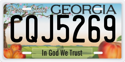 GA license plate CQJ5269
