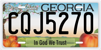 GA license plate CQJ5270