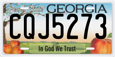 GA license plate CQJ5273