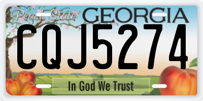 GA license plate CQJ5274