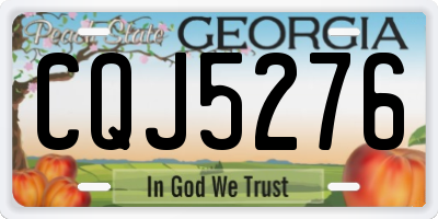 GA license plate CQJ5276