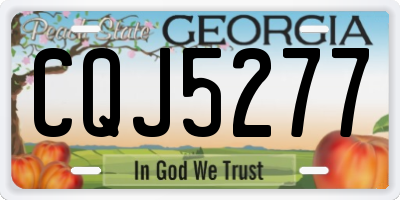 GA license plate CQJ5277