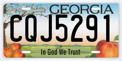 GA license plate CQJ5291