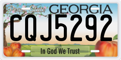 GA license plate CQJ5292