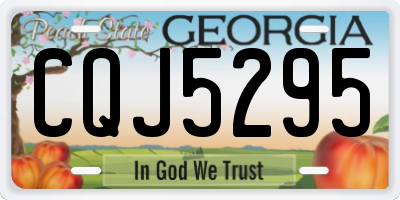 GA license plate CQJ5295