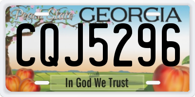 GA license plate CQJ5296