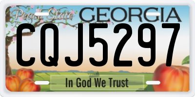 GA license plate CQJ5297